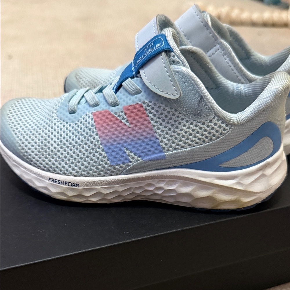 New Balance Kids' Light Blue and Pink Sneakers